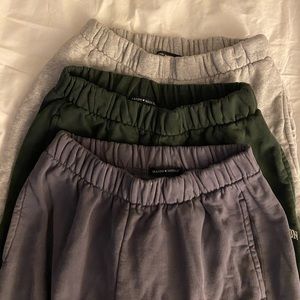 PACK OF THREE BRANDY MELVILLE SWEATPANTS.